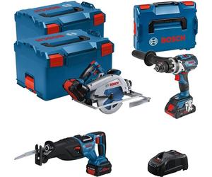 Kit profesional de construcción en madera de 18V: GSB 18V-110C + GKS 18V-68GC + GSA 18V-28, juego de herramientas