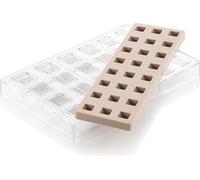 Kit profesional de policarbonato para bombones Quadro, 24 cavidades de 8 ml, dimensiones: 1,5 x 2, 5 x 2, 5 cm - Silikomart
