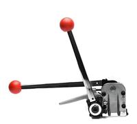 Kit profesional manual de correas de acero, herramienta 3 en 1, tensor, cortador de crimpadora para un agrupamiento seguro de metal y madera