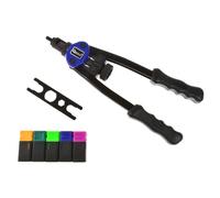 Kit profesional manual para remachadora, incluye: pinza para remaches, tenaza para tornillos roscados, tuercas ciegas, tamaños M5-M12, kit de 50 piezas, marca Geko