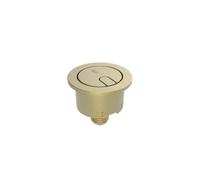 Kit pulsador de descarga Plus D8 Ø48 mm en acabado oro cepillado. Recambio para mecanismo de cisterna con diseño elegante y medida de diámetro 48 mm. Referencia AH00112VAR.