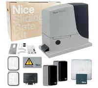 Kit ROBUS 1000 BD NICE Automatización puerta corredera 1000 kg 24 V RB1000BDKCE con mandos a distancia, fotocélulas, intermitente