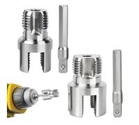 Kit roscador de tubos 2 piezas de acero de alto carbono a prueba de óxido | kit de terrajas y machos para roscar tubos Taller Baño Sótano Fábrica Almacén Cobertizo