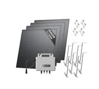 Kit Solar EcoFlow STREAM, Microinversor de 800 W Solar Inteligente conectado a la red, paneles solares fotovoltaicos de 250 W*4 con soporte ligero, control a través de Wi-Fi y APP, ideal para balcones