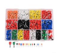 Kit surtido de conectores de alambre de 2120 piezas, terminales de crimpado de cobre estañado, terminales aislados para proyectos de bricolaje eléctricos automotrices, 0.5-16 mm²