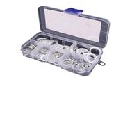 Kit surtido de juntas de arandela plana de cobre, juego de anillos de sellado de cobre rojo con caja de almacenamiento para sumidero, aplicaciones automotrices e industriales, 50/100/120 piezas (280