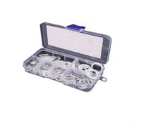 Kit surtido de juntas planas de cobre, juego de anillos de sellado de cobre rojo con caja de almacenamiento para sumidero, aplicaciones automotrices e industriales, 50/100/120 piezas (50 piezas de