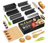 Kit Sushi Completo Premium con Molde Sushi, Esterilla Sushi, Cuchillo y Accesorios - Set Sushi y Kit Hacer Sushi en Casa para Maki Caseros - Ideal para Parejas y Familias