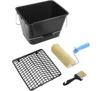 KIT TERRAZAS y SUELOS de Tecno Prodist - Rodillo de Pintura, Cubeta 16L, Rejilla y Brocha 50 mm, para IMPERMEABILIZACIÓN