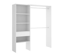 Kit Vestidor con 1 Cajón Suit Blanco - Armario Compacto 187x160x40 cm Armario para dormitorio - Fabricado en España - Melamina Alta calidad - Somnia Descanso