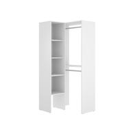 Kit Vestidor Rincón Suit Natural - Armario Compacto 185,5x79,4x88,4 cm Armario para dormitorio - Fabricado en España - Melamina Alta calidad - Somnia Descanso