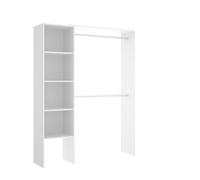 Kit Vestidor Suit Blanco - Armario Modular 187x140x40 cm Armario para dormitorio - Fabricado en España - Melamina Alta calidad - Somnia Descanso