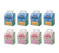 KitBeads 20 cajas de regalo de 2 colores para el regreso a clases, bolsas de papel, cartón, cajas de dulces para regalos de fiesta escolar, decoraciones de boda
