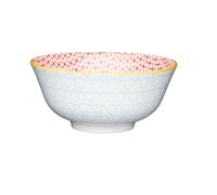 Kitchen craft bol gres esmaltado geometric blue, multicolor, 15.5x7.5c
