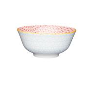 Kitchen Craft Bol gres esmaltado Geometric Blue, Multicolor, 15.5x7.5cm