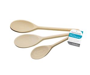 Kitchen craft conjunto de tres cucharas, marrón (madera)