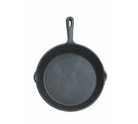 Kitchen craft deluxe cast iron parrilla redonda plana, negro