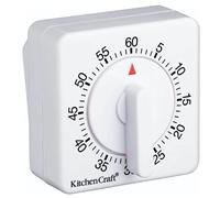 Kitchen Craft One Hour Cronómetro Mecánico de Cocina, Blanco