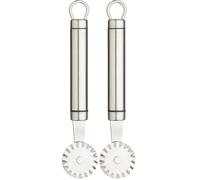 Kitchen Craft Professional - Rueda para cortar, para repostería (acero inoxidable, diseño ovalado, 37 mm) (Paquete de 2)