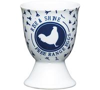 Kitchen Craft Traditional Hen diseño huevera, porcelana, azul, 9 x 12 x 16 cm