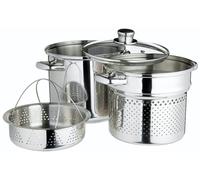 Kitchen craft world of flavours-olla para pasta con colador y cesta va