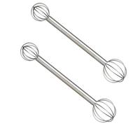 Kitchen Essential - Mordedor de acero inoxidable de doble cabeza para mezclar suavemente en cualquier recipiente utensilios de cocina