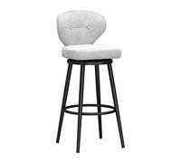 Kitchen Island - Taburete de bar giratorio con respaldo bajo