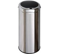 KITCHEN MOVE bat-30lhj as contemporáneo Papelera Semi automático One Touch INOX/Abs, Acero Inoxidable, Acero Inoxidable, 50 litres Ø 30cm x H 79 cm