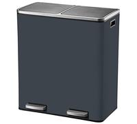 Kitchen Move Cubo de basura de cocina con pedal de clasificación selectiva MAJOR 60L (2x30L) Gris mate