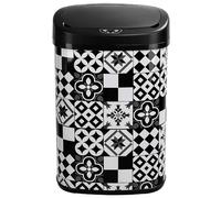 Kitchen Move Cubo de Basura de Cocina automático Majestic de 58 L, con azulejo de Cemento, de Acero Inoxidable con fleje