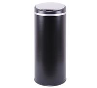 Kitchen Move Cubo de Basura Soho para la Cocina, Acero Inoxidable, 42L Negro
