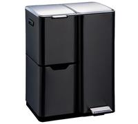 Kitchen Move, Papelera de cocina para la clasificación selectiva 60L HAJA Negro