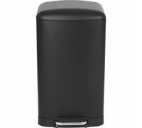 Kitchen Move Papelera GREENWICH con pedal en negro mate de 40L