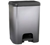 KITCHEN MOVE Seattle - Papelera de Cocina con Pedal de 28 L, Color Negro