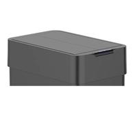 KITCHEN MOVE- Tapa de basura de cocina automática 60L Silverlake Black de acero inoxidable con flejado de apertura de mariposa