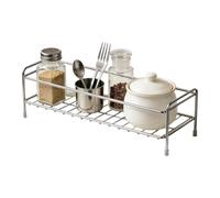 Kitchen Sponge Holder - Acero inoxidable, resistente al agua, Tray | Durable Stainless Steel, Integrated Drenage, Space-Saving Design, Holds Soap, Brushes, Bottles, Towels, for Kitchen, Bathroo