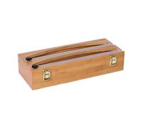Kitchen tinfoil dispenser cutter bamboo storage box bamboo cling film cutter box