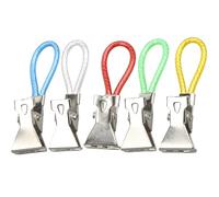 Kitchen Towel Clips - 5 Pieces Hand Towel Holder Clips | 1.97 inches Colored Bathroom Supplies for Home Cooks Renters Parents Office Apartment RV Dorm Cabinet Basement Laundry Room Art Studio