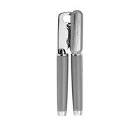 KitchenAid Abrelatas y abrebotellas multifunción clásico fácil de usar, rueda de corte afilada de acero inoxidable, asas ergonómicas suaves, color gris