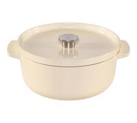 Olla de cocción lenta KitchenAid con tapa, de hierro fundido, 26 cm, color crema