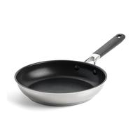 KitchenAid Classic Stainless Steel Sartén de Cerámica Antiadherente de 24 cm de Acero Inoxidable Sin PFAS, Clad, Inducción, Mango Stay-Cool, Apta para Horno hasta 160°C, Plata