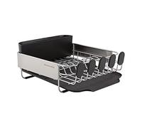 KitchenAid Escurreplatos Compacto de Acero Inoxidable, 16.06 Pulgadas, Negro
