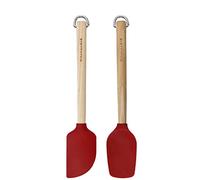 KitchenAid Juego de 2 mini espátulas de madera de abedul, color rojo imperio