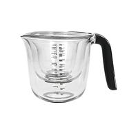 KitchenAid Juego de 3 Jarras Medidoras Aptas para Lavavajillas - 4 Tazas Grandes (1 litro), 2 Tazas (500 ml) y 1 Taza (250 ml) - Negro