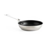 KitchenAid Stainless Steel Sartén cerámica antiadherente de 20 cm de acero inoxidable sin PFAS, apta para inducción, horno y lavavajillas, plata
