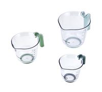 Kitchencraft 3pc measuring jug set, 250ml, 500ml and 1l plastic stacka