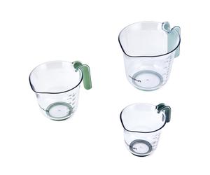 Kitchencraft 3pc measuring jug set, 250ml, 500ml and 1l plastic stacka