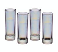 KitchenCraft BarCraft Juego de 4 vasos de Chupito de Efecto Iridiscente Arcoíris de Cristal 60 ml