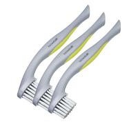 KitchenCraft - Cepillo de Limpieza 2 en 1 de Plástico, Gris, 28 cm (Paquete de 3)