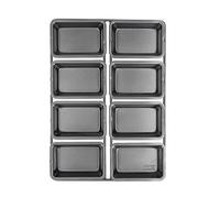 Kitchencraft Chicago antiadherente metálico profesional Mini molde para tartas, 8 tazas, 9 x 3 cm, color gris